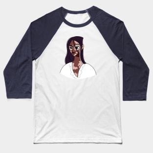 African American woman with vitiligo. Baseball T-Shirt